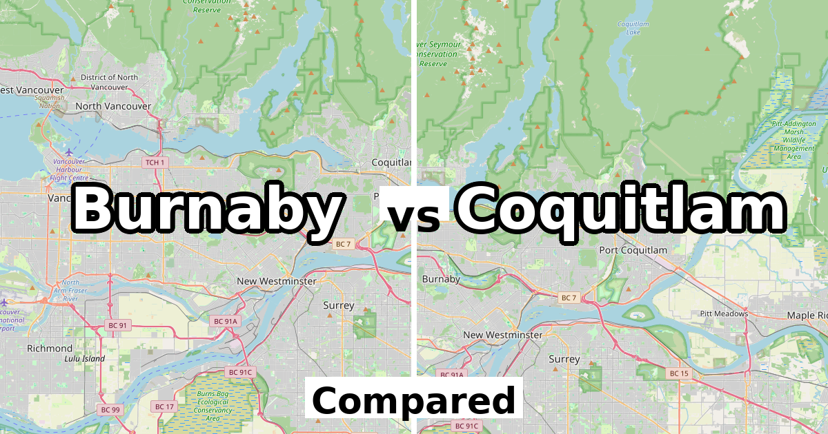 Burnaby vs Coquitlam: Population & Income Compared