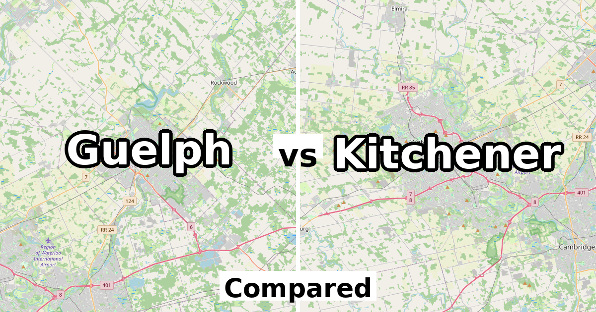 Guelph vs Kitchener: Population & Income Compared