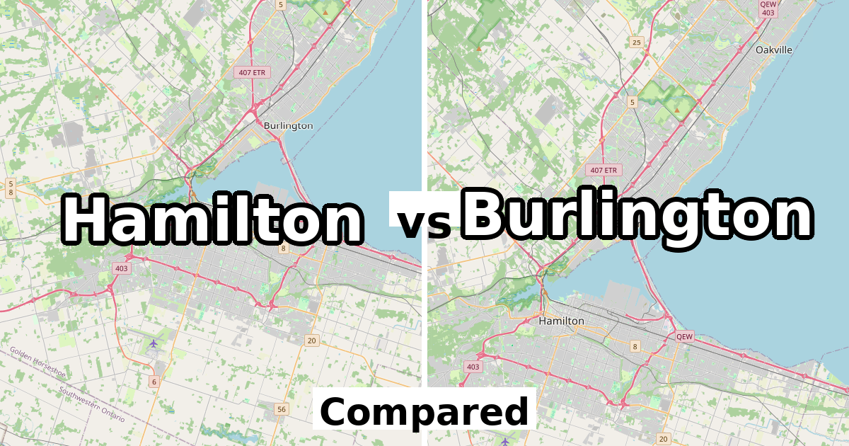 Hamilton vs Burlington: Population & Income Compared