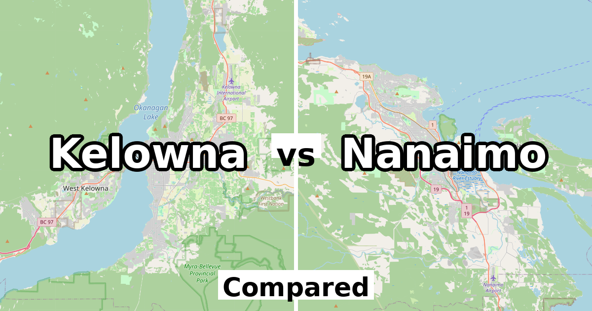 Kelowna vs Nanaimo: Population & Income Compared