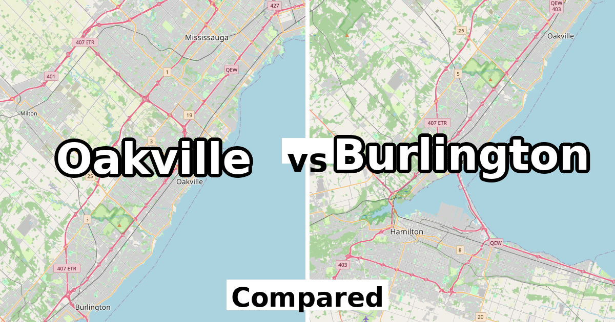 Oakville vs Burlington: Population & Income Compared
