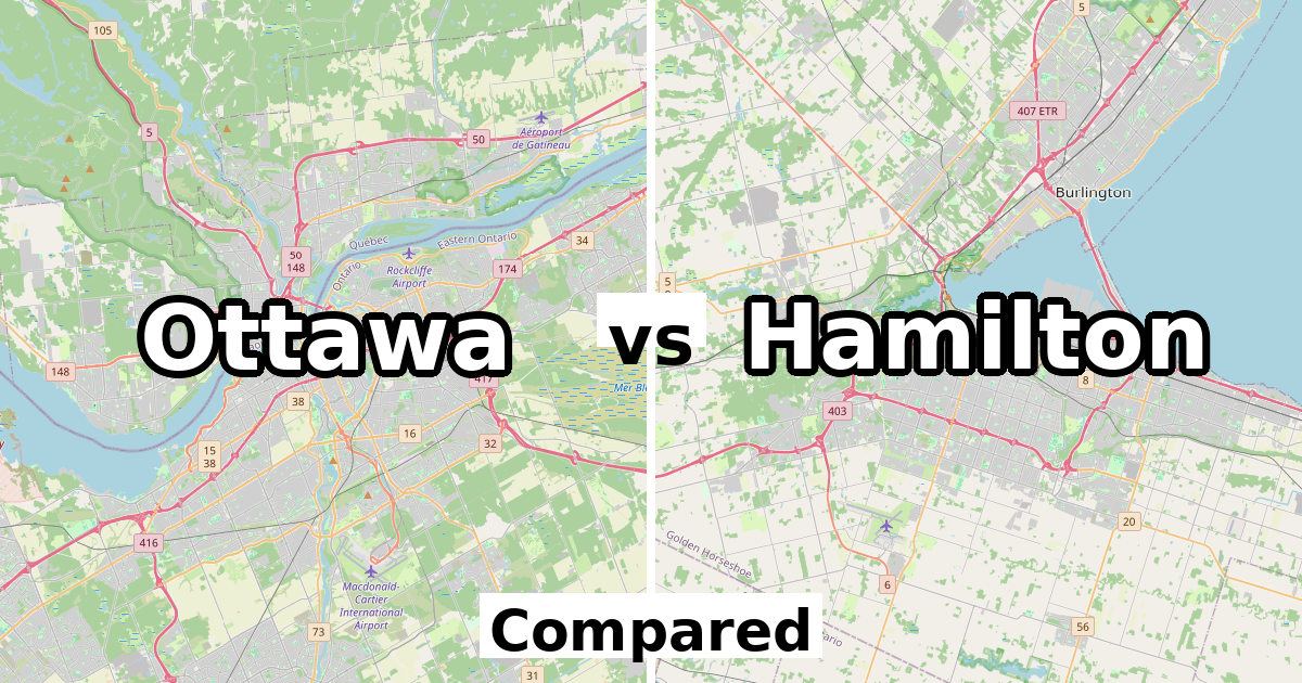 Ottawa vs Hamilton: Population & Income Compared