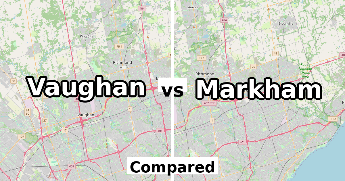 Vaughan vs Markham: Population & Income Compared
